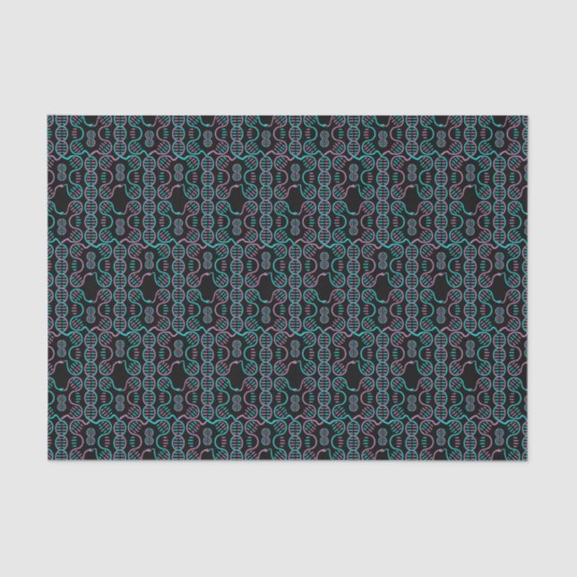 Serpent Chasing Tail Seamless Pattern Tissue Paper (Front)