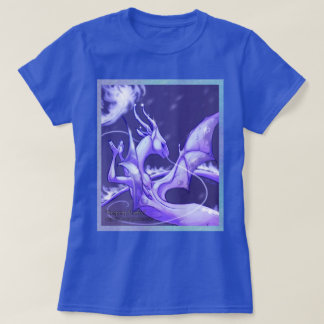 "Serpent Dance": Whimsical white dragon shirt