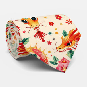 Serpent Dreams Chiness new year Tie