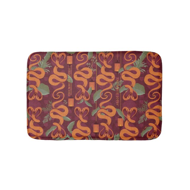 Serpent Luxe Pattern - The White Lotus Bath Mat (Front)