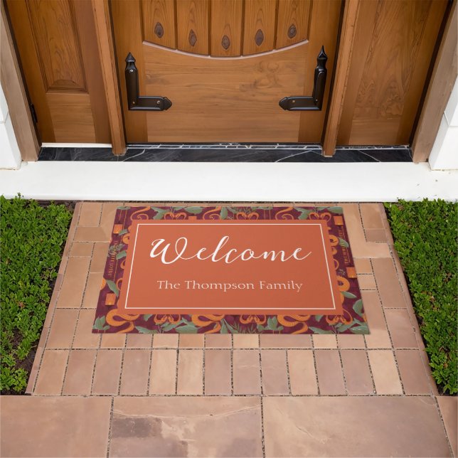 Serpent Luxe Pattern - The White Lotus Doormat (Outdoor)