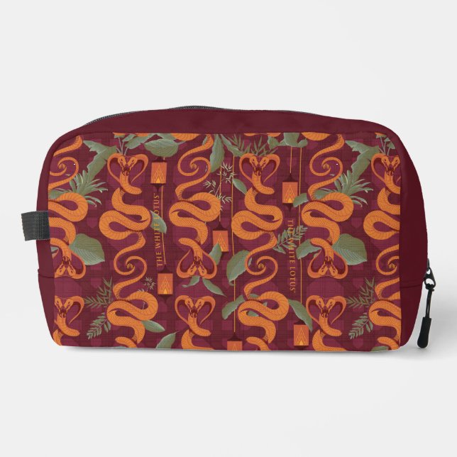Serpent Luxe Pattern - The White Lotus Dopp Kit (Front)
