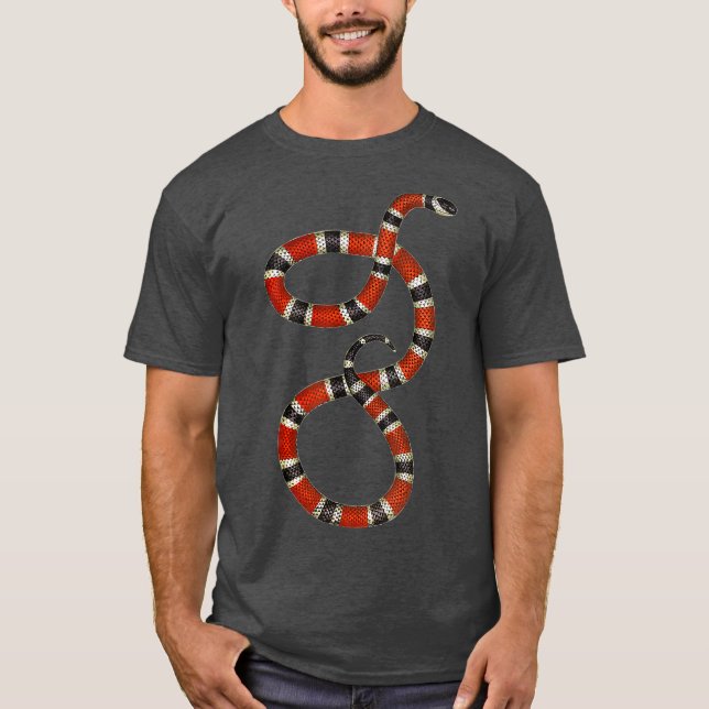 Serpent Red Black Coral Snake Educational T-Shirt (Front)