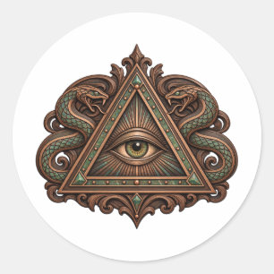 Serpent Scroll Eye Sticker