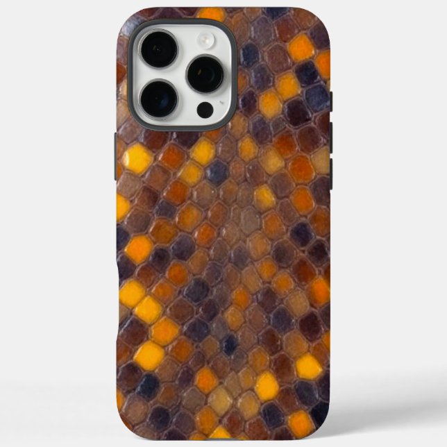 Serpent Shield: Brown & Gold Edition Case-Mate iPhone Case (Back)