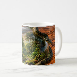 Serpent & the Orb of Eden Surreal Dreamscape Coffee Mug