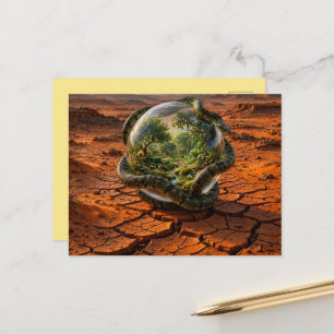 Serpent & the Orb of Eden Surreal Dreamscape Postcard