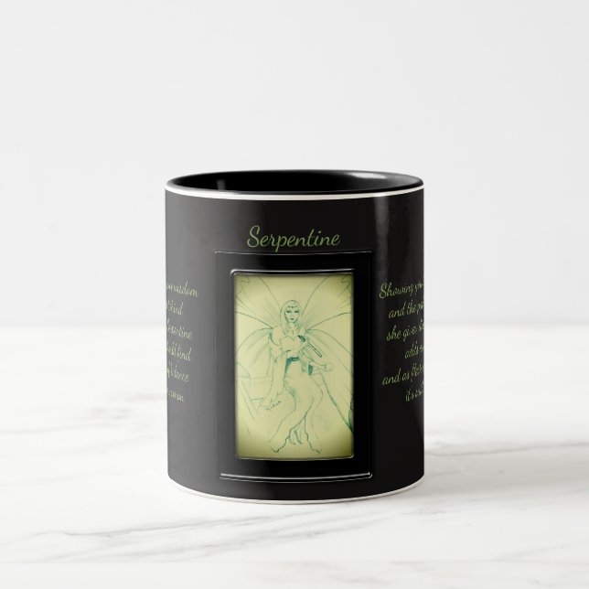 Serpentine Crystal Fairy Two-Tone Coffee Mug (Center)