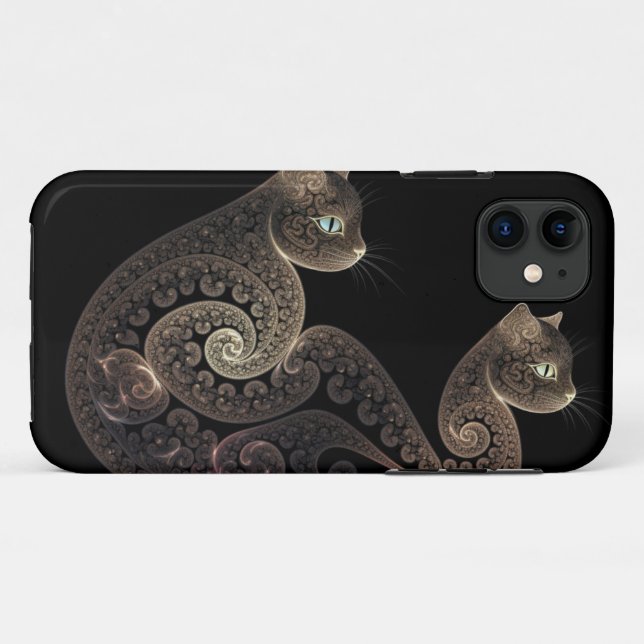 Serpentine fractal cat Case-Mate iPhone case (Back (Horizontal))