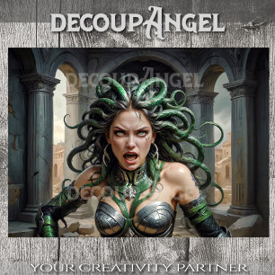 Serpentine Sovereignty Decoupage Tissue Paper