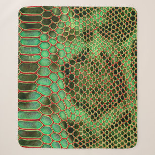 Serpentine Style: Exotic Skin Background Sherpa Blanket