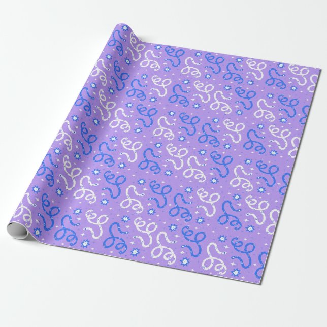 Serpents and Sparkles Wrapping Paper (Unrolled)