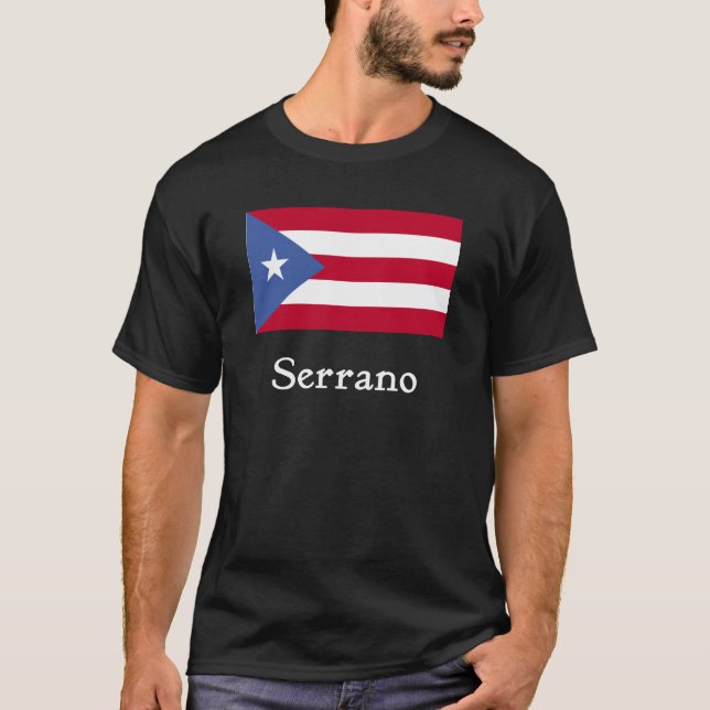 Serrano Puerto Rican Flag T-Shirt (Front)