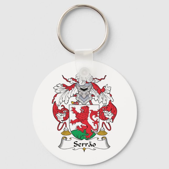 Serrao Family Crest Key Ring (Front)