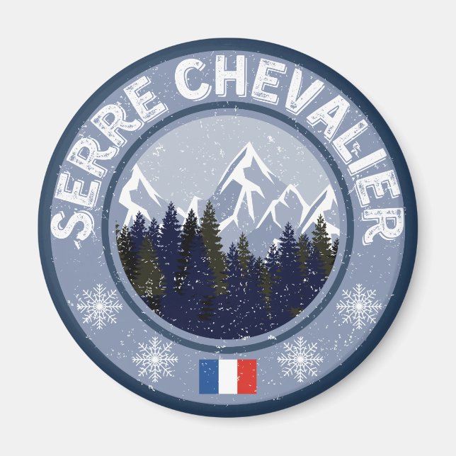 Serre Chevalier Station de Ski Magnet (Front)