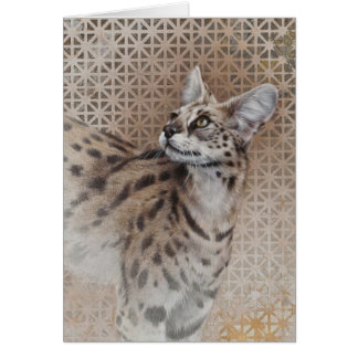 Serval Blank Card By Andrew Denman