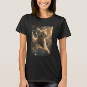 Serval Cat Galaxy Bengal Cat Space Feline T-Shirt