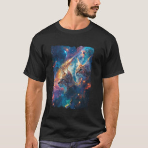 Serval Cats Galaxy Bengal Cat Space Feline T-Shirt