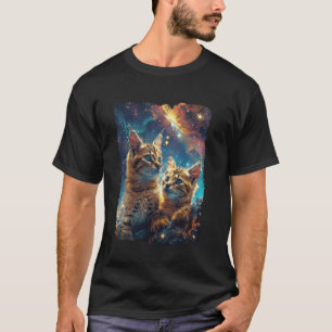 Serval Cats Galaxy Bengal Cat Space Feline T-Shirt