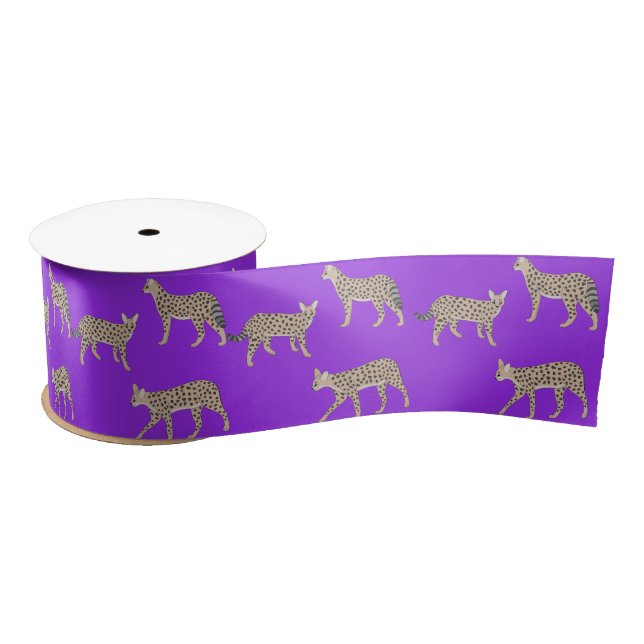 Serval Cats  Satin Ribbon (Spool)
