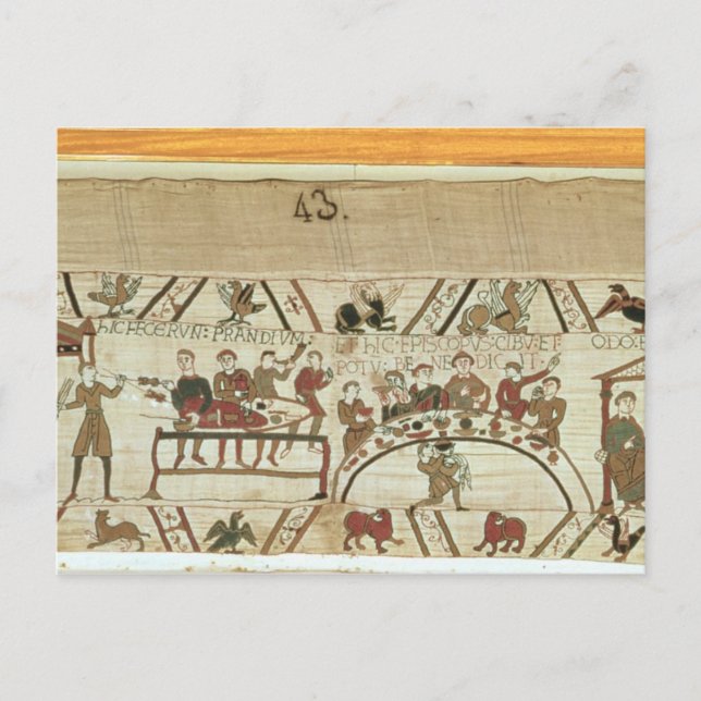 Servants preparing a banquet for William I Postcard (Front)