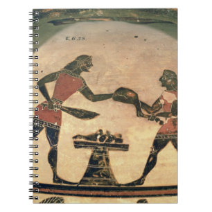 Servants Preparing Food for a Symposium, detail fr Spiral Notebook