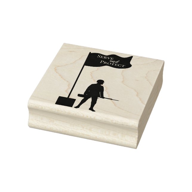 Serve and Protect Soldier Rubber Stamp (Stamp)