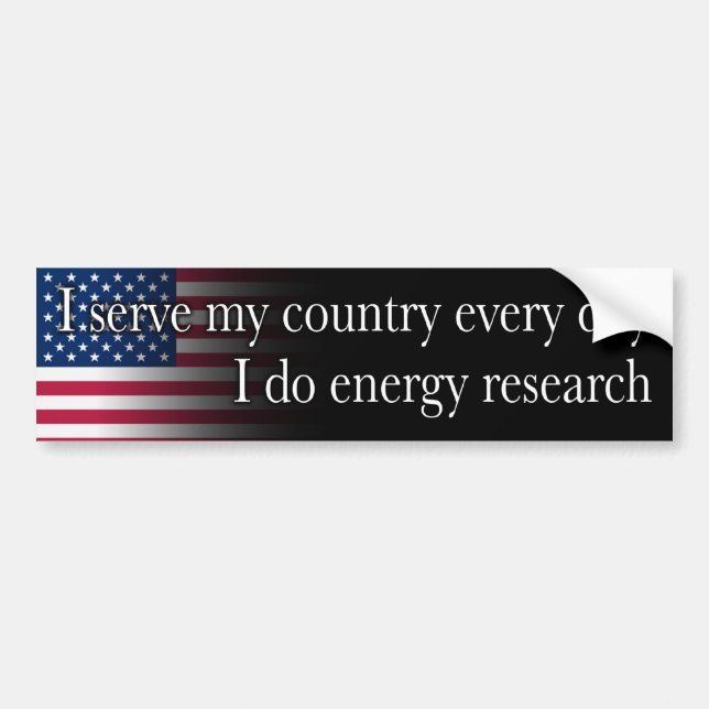 Serve - Energy Research Bumper Sticker (Front)