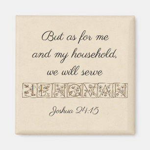 Serve Jehovah...Scripture Magnet~Gold Magnet