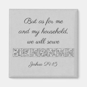 Serve Jehovah...Scripture Magnet~Silver Magnet