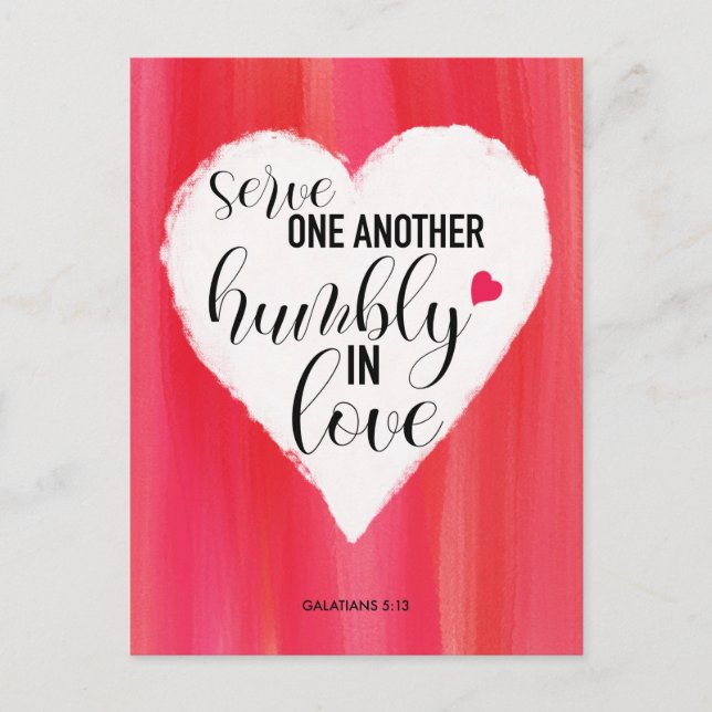 ‘Serve one another’ Quote Postcard (Front)