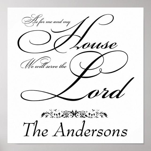 Serve the Lord personalised  Poster (Front)