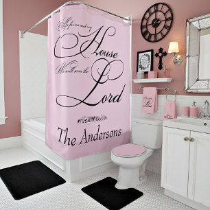 Serve the Lord personalised  Shower Curtain