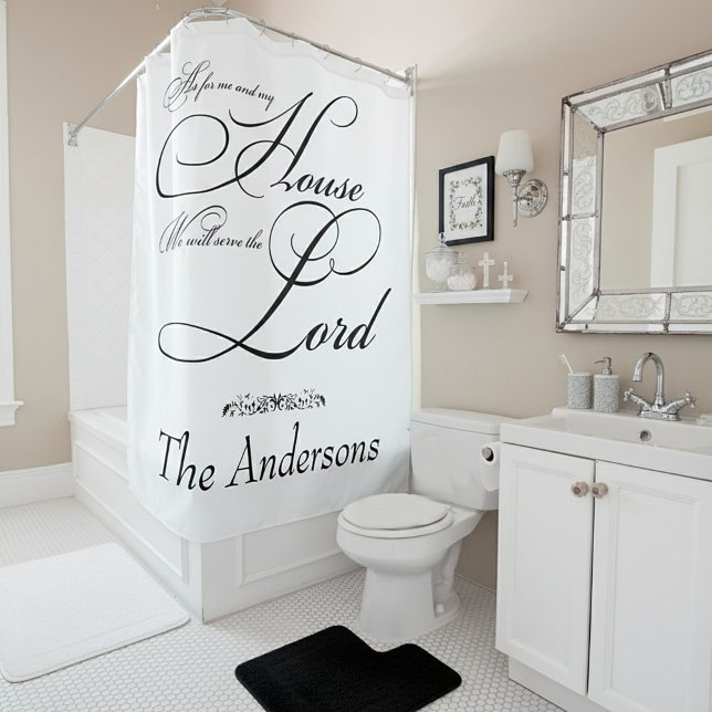 Serve the Lord personalised  Shower Curtain (Creator Uploaded)
