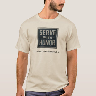 Serve With Honour™ (LDS Mission Name) Men's T-Shir T-Shirt