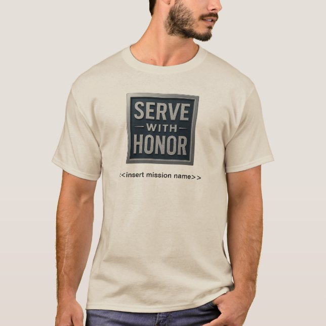 Serve With Honour™ (LDS Mission Name) Men's T-Shir T-Shirt (Front)