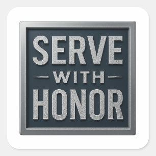 Serve With Honour™ LDS  Square Sticker