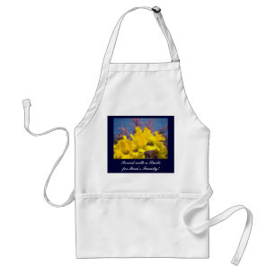 Served with a Smile for Mum's Family! apron Flower
