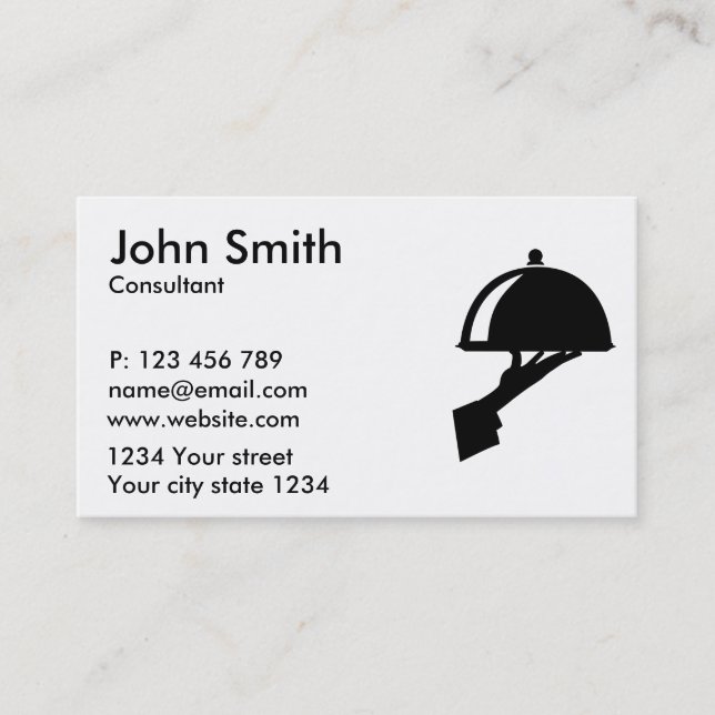 Server waiter business card (Front)
