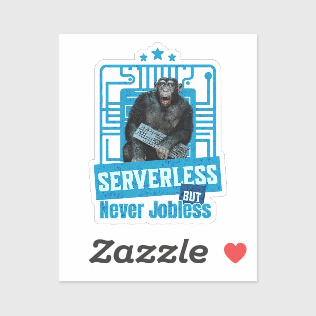 Serverless Funny Monkey Developer Humour (Sheet)