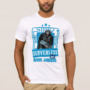 Serverless Funny Monkey Developer Humour T-Shirt