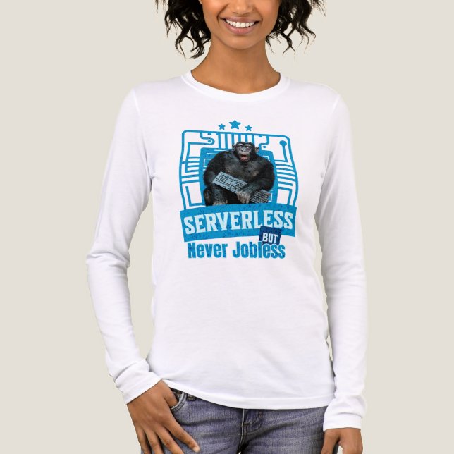 Serverless Funny Monkey Developer Humour Tri-Blend Shirt (Front)