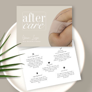 Service Aftercare Skincare Business Card