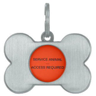 SERVICE ANIMAL ACCESS REQUIRED TAG