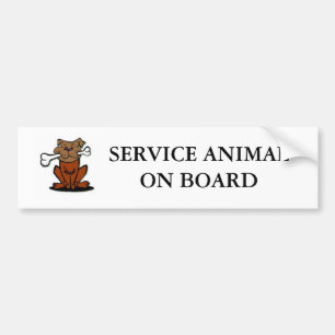 Service Animal Bumper Sticker