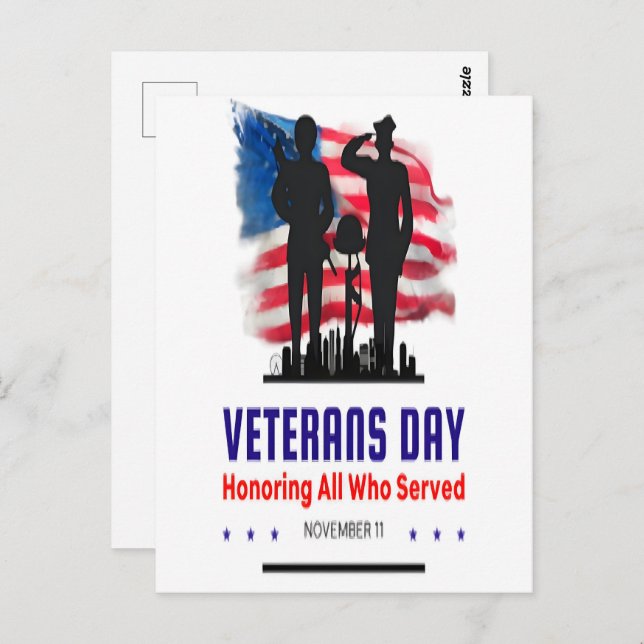 Service Beyond Self—Thank You, Veterans Postcard (Front/Back)
