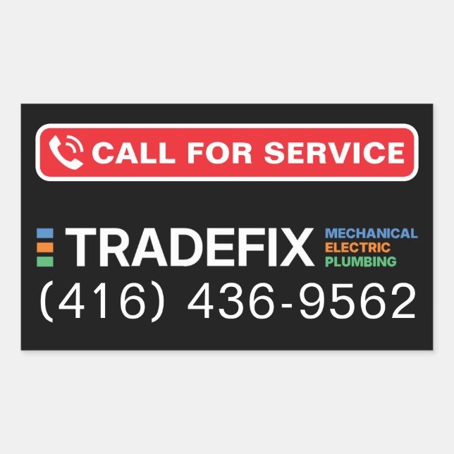 Service Call Sticker (Front)