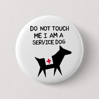 Service Dog 6 Cm Round Badge