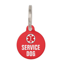 Service Dog Animal Medical Alert Symbol Red