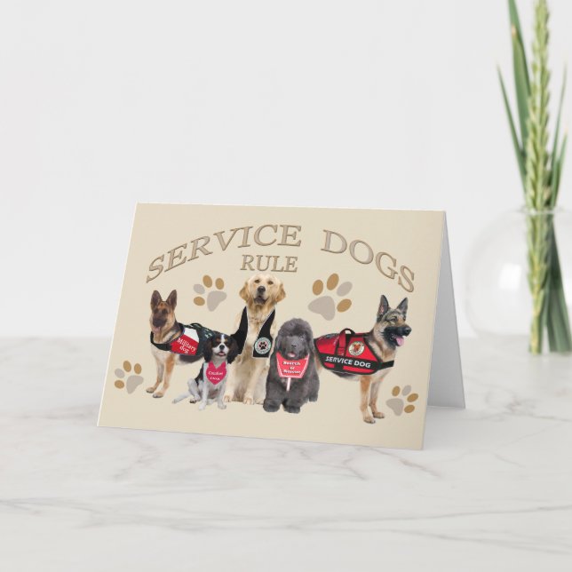 Service Dog Greeting Cards (Front)